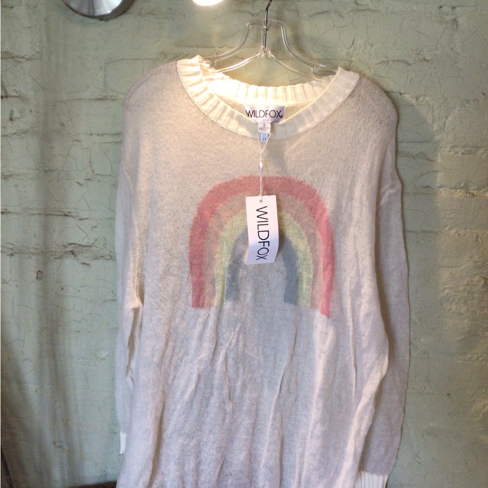 NEW ! WILDFOX rare Rainbow sweater